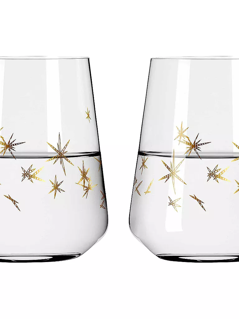 RITZENHOFF | Wasserglas 2er Set Sterne CELEBRATION DELUXE | gold