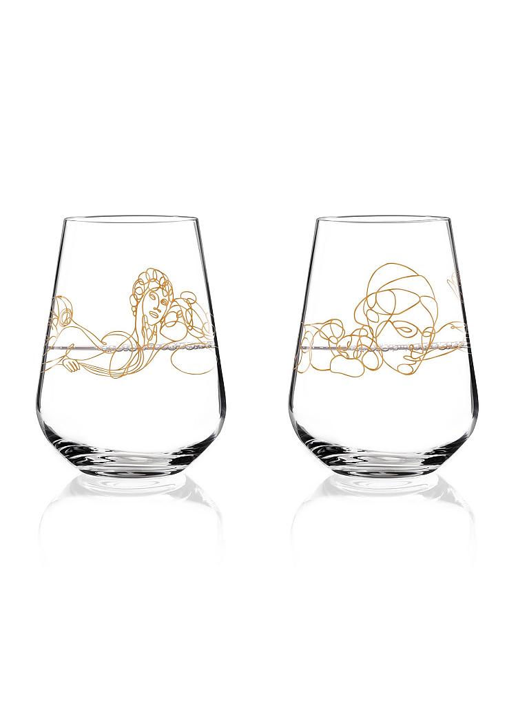 RITZENHOFF | Wasserglas-Set von Burkhard Neie (Dionysos & Pan / Zeus & Semele) | gold