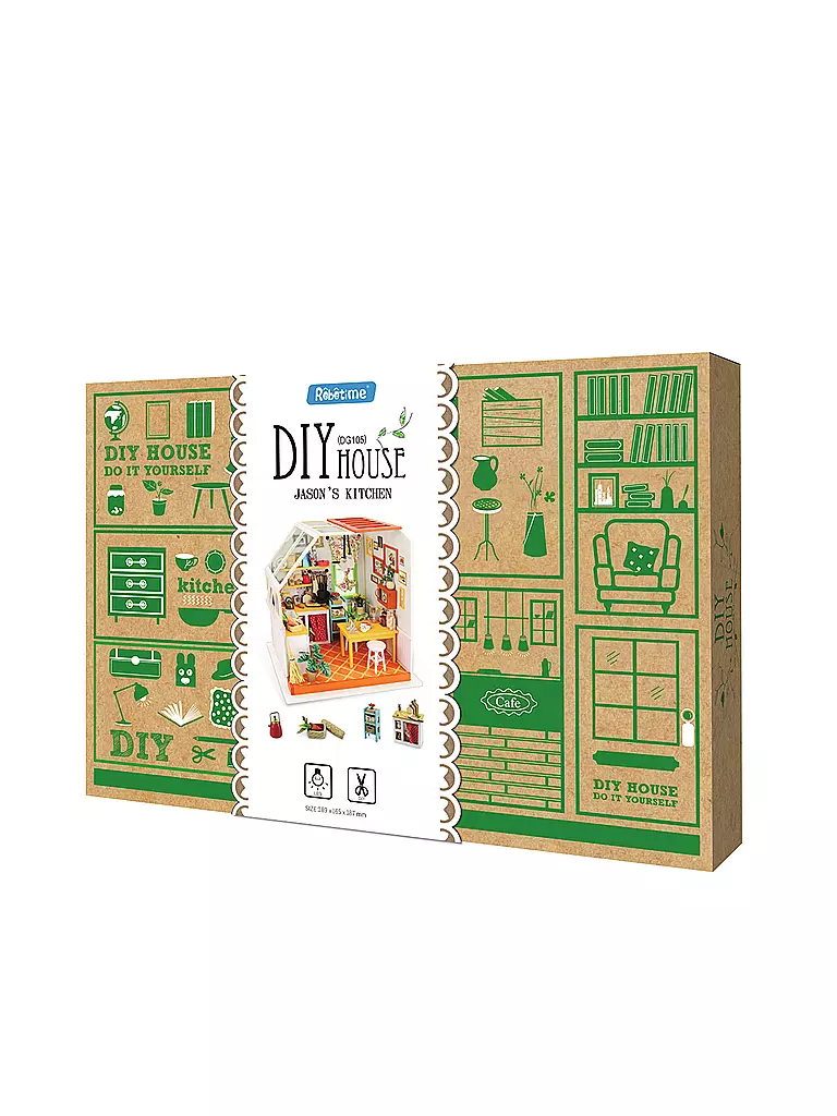 ROBOTIME | 3D Konstruktion - Jason's Kitchen DG105 Cookery DIY Miniature Kit | keine Farbe