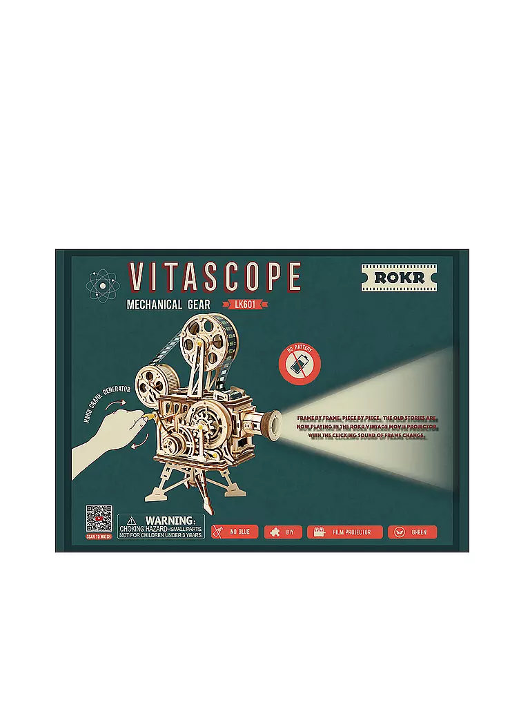 ROBOTIME | 3D Konstruktion - Vitascope LK601 Mechanical Movie Projector Kit | keine Farbe
