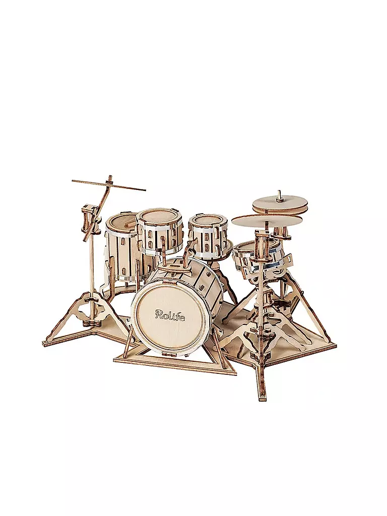 ROBOTIME | 3D Puzzle Drum Kit DIY | keine Farbe