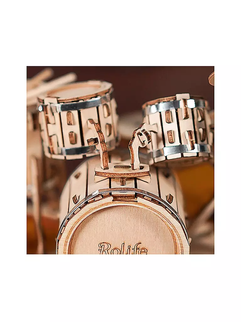 ROBOTIME | 3D Puzzle Drum Kit DIY | keine Farbe