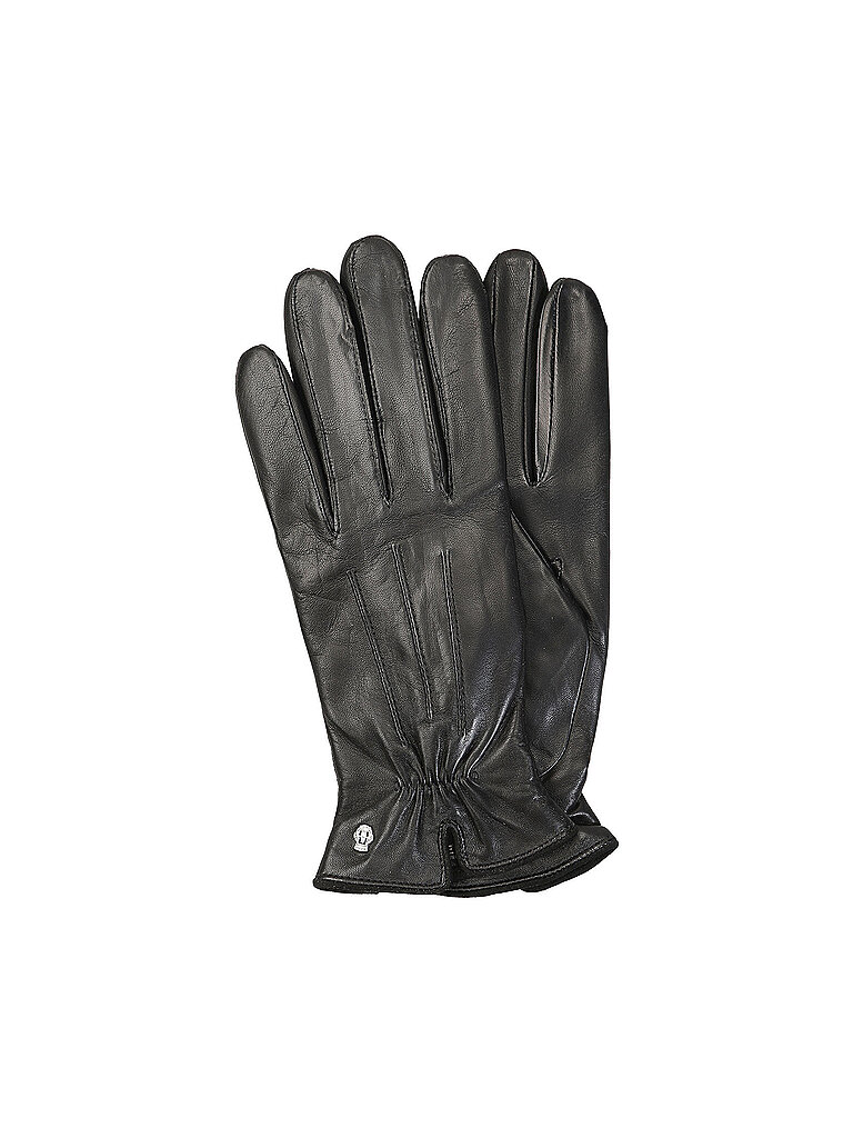 Roeckl Damen Handschuh Klassiker - Gerafft 13011-220, Gr. 7.5, Schwarz (000)