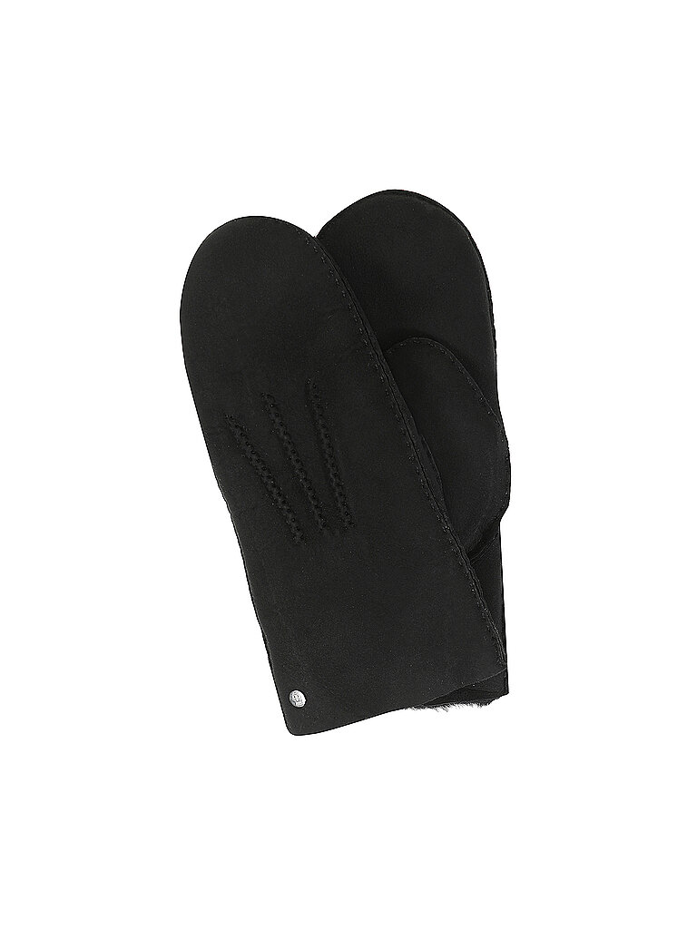 ROECKL Lederhandschuhe - Fäustlinge schwarz | 8,5