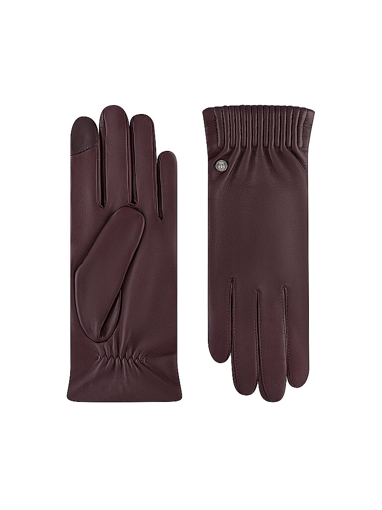 ROECKL Lederhandschuhe dunkelrot | 6,5