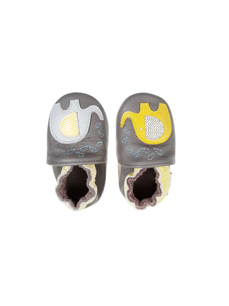 ROSE ET CHOCOLAT | Krabbelschuhe "Zig Zag - Elephant" | 
