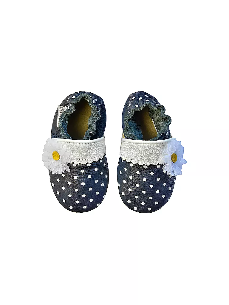 ROSE ET CHOCOLAT | Mädchen Krabbelschuhe Polka Dot | blau