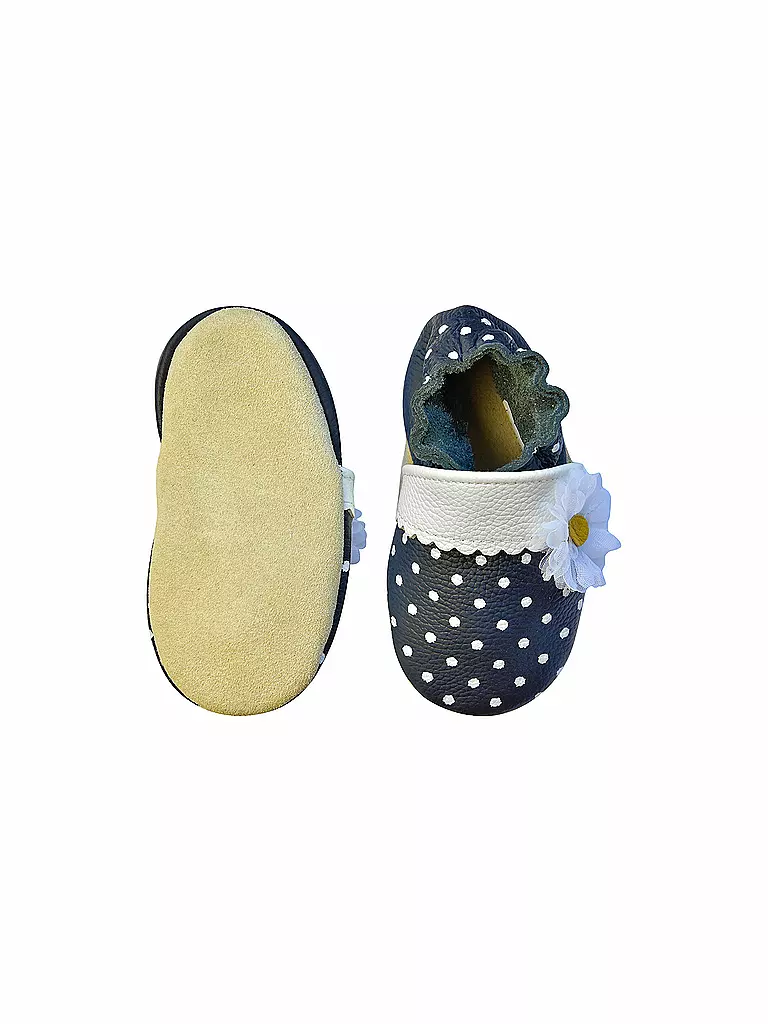 ROSE ET CHOCOLAT | Mädchen Krabbelschuhe Polka Dot | blau