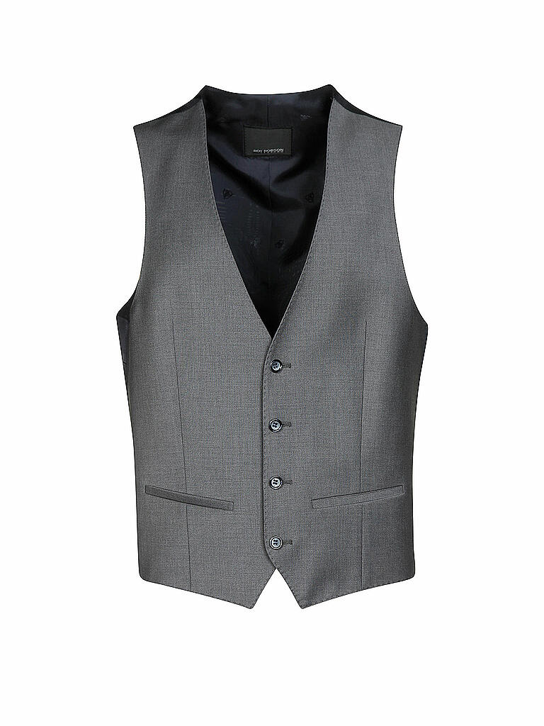 ROY ROBSON | Anzugweste Modern-Fit | grau