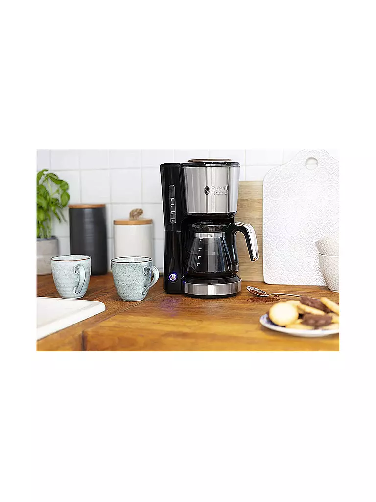 RUSSELL HOBBS | Compact Home Mini-Glas-Kaffeemaschine 24210-56 | silber
