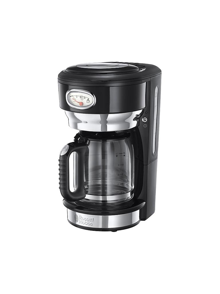 RUSSELL HOBBS | Glas-Filterkaffeemaschine "Retro Classic" 1,25l (Schwarz) 1000W 21701-56 | schwarz