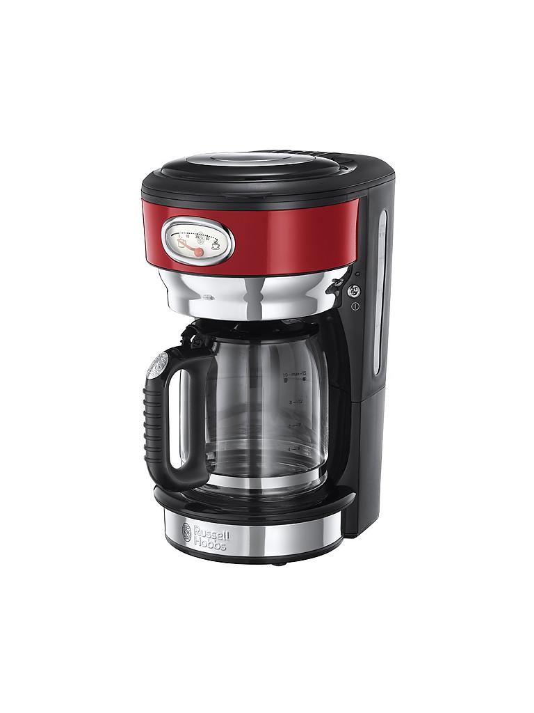 RUSSELL HOBBS | Glas-Filterkaffeemaschine "Retro Ribbon" 1,25l (Rot) 1000W 21700-56 | rot