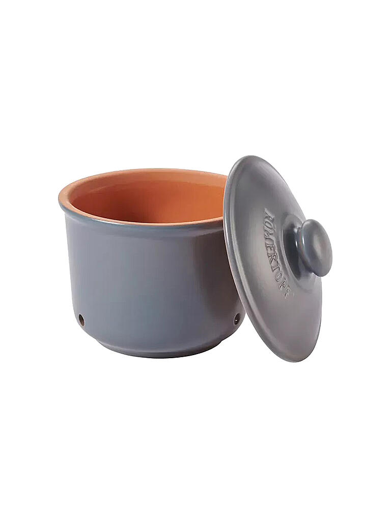 Wie Lange Muss Ich Einen Römertopf Wässern RÖMERTOPF Frische-Topf Maxi 20x21cm Blau-Grau grau