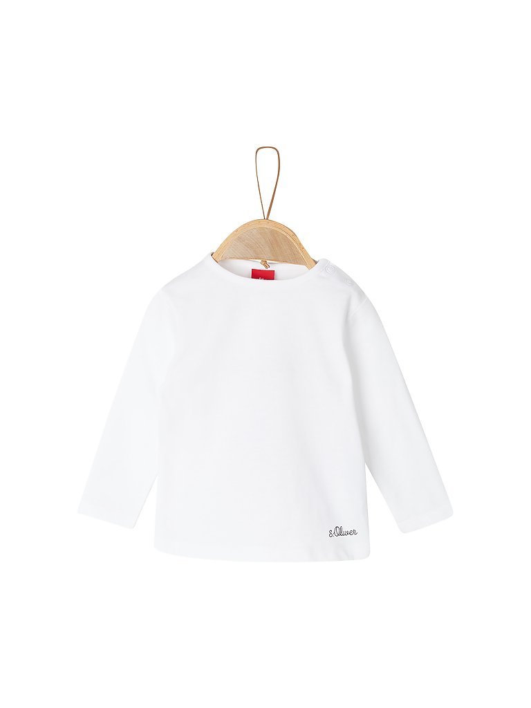 S.OLIVER Baby Langarmshirt weiß | 50-56