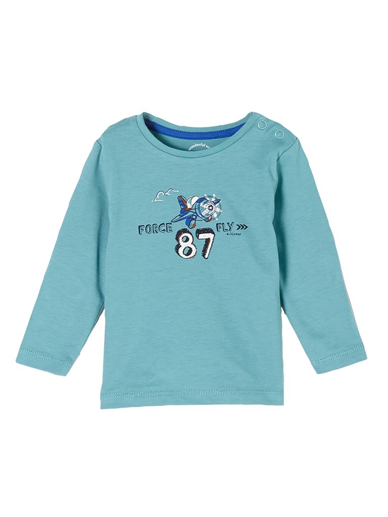 S.OLIVER Baby Jungen Langarmshirt türkis | 68