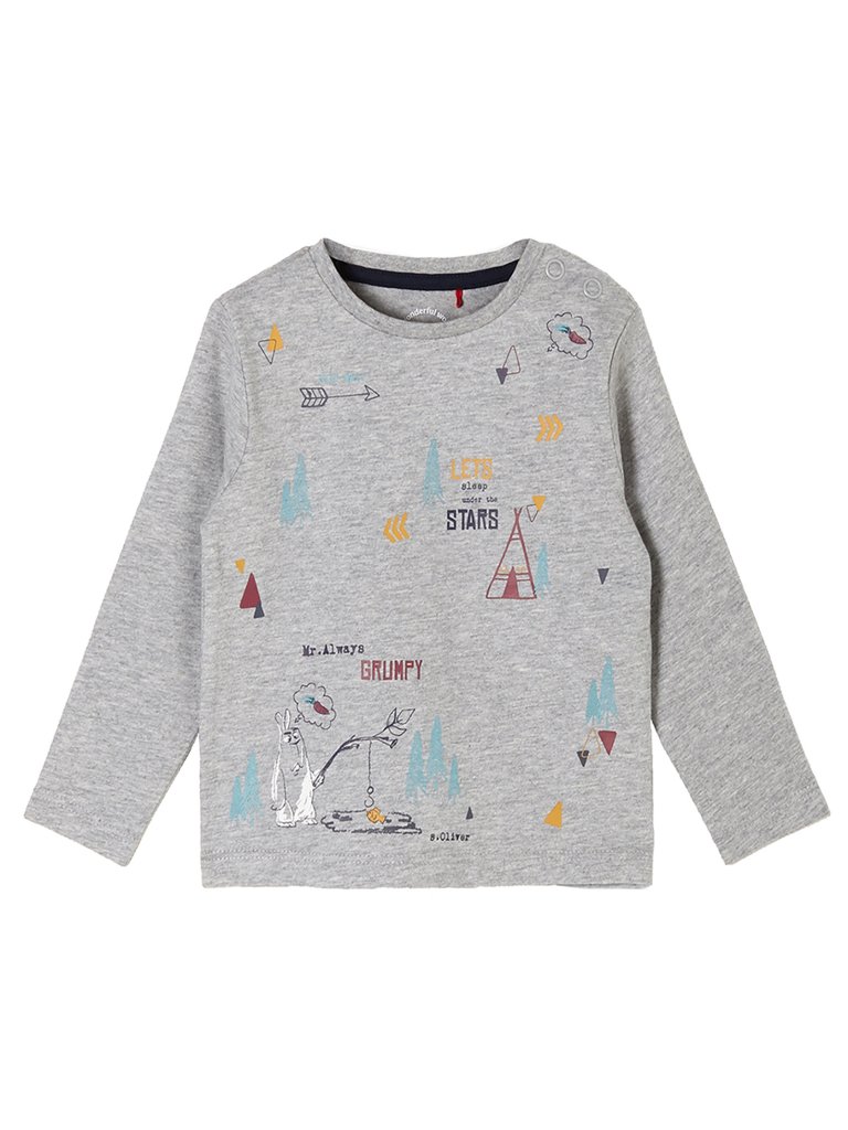 S.OLIVER Baby Jungen Langarmshirt grau | 62