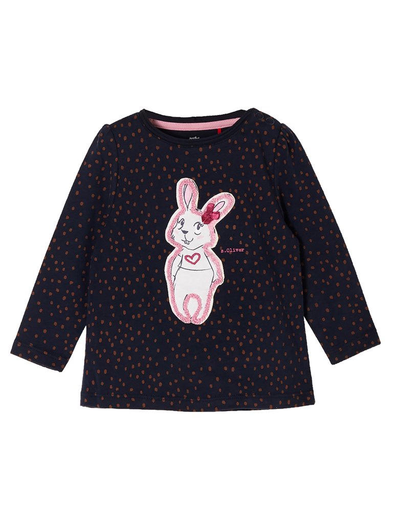 S.OLIVER Baby Mädchen Langarmshirt blau | 74