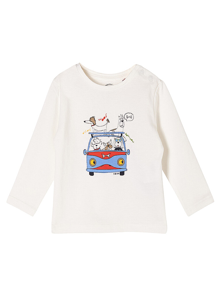 S.OLIVER Jungen Langarmshirt  weiß | 50-56
