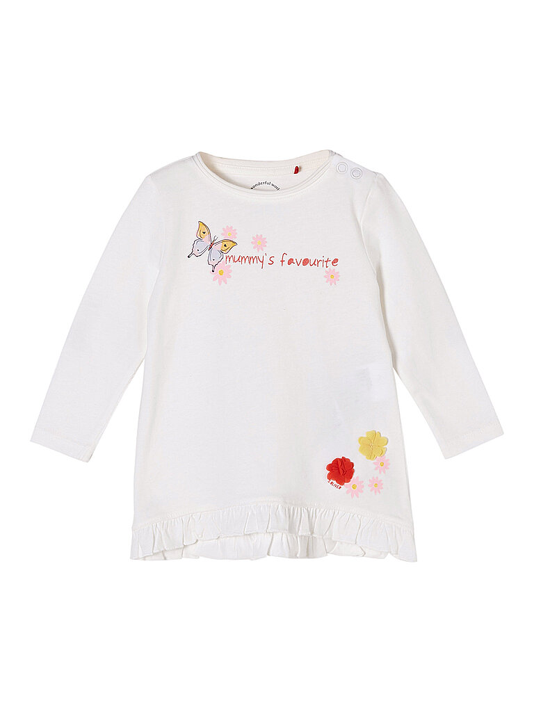S.OLIVER Mädchen Langarmshirt weiß | 50-56