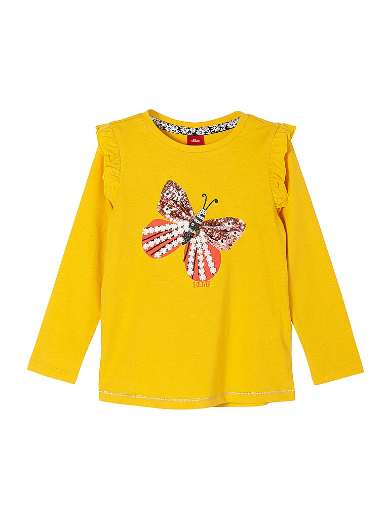 S.OLIVER Mädchen Langarmshirt  gelb | 104-110