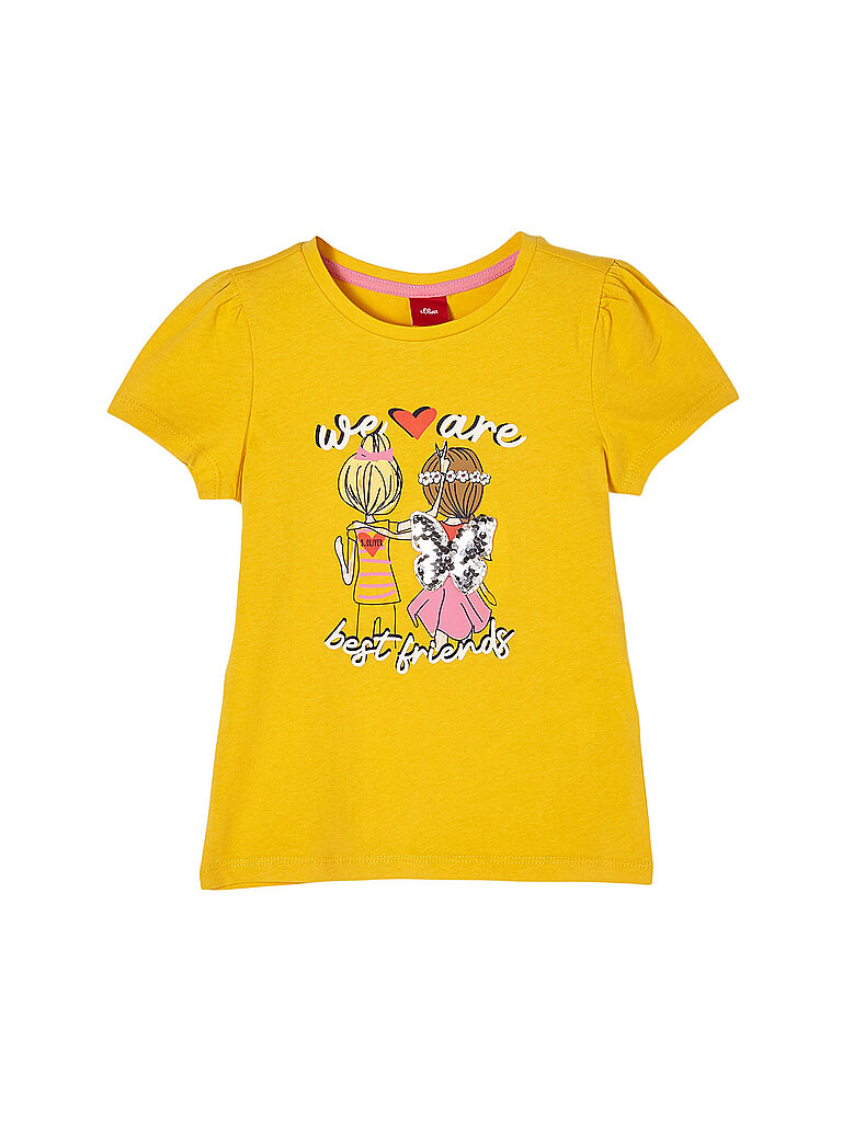S.OLIVER Mädchen T Shirt  gelb | 104-110