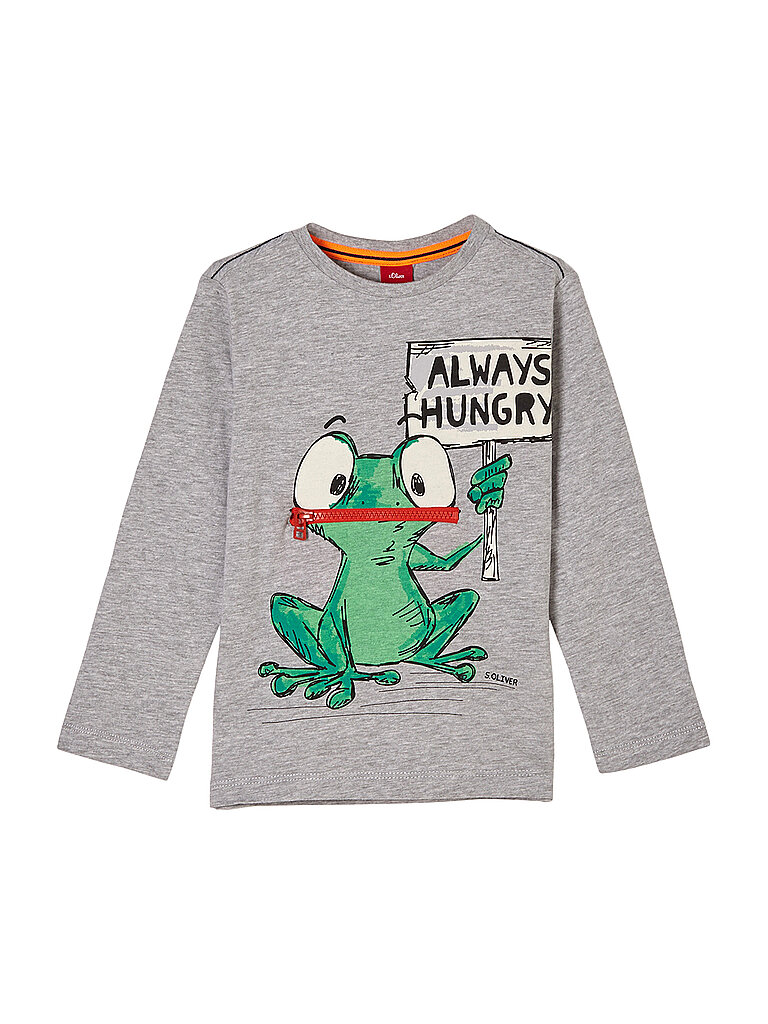 S.OLIVER Kinder Lnagarmshirt  grau | 104-110