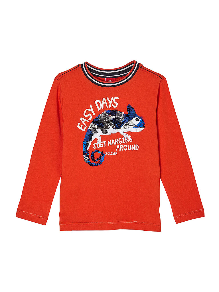 S.OLIVER Kinder Langarmshirt  orange | 104-110