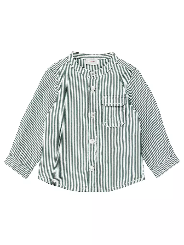 S.OLIVER | Baby Hemd  | dunkelgrün