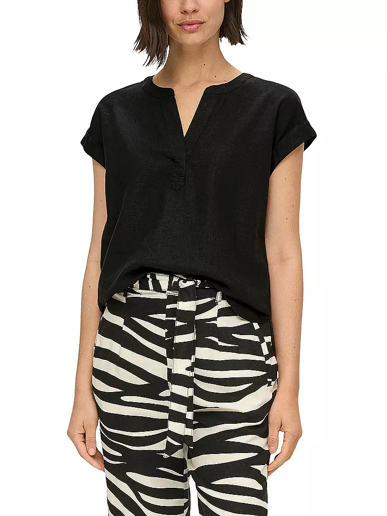 S.OLIVER | Blusenshirt | schwarz
