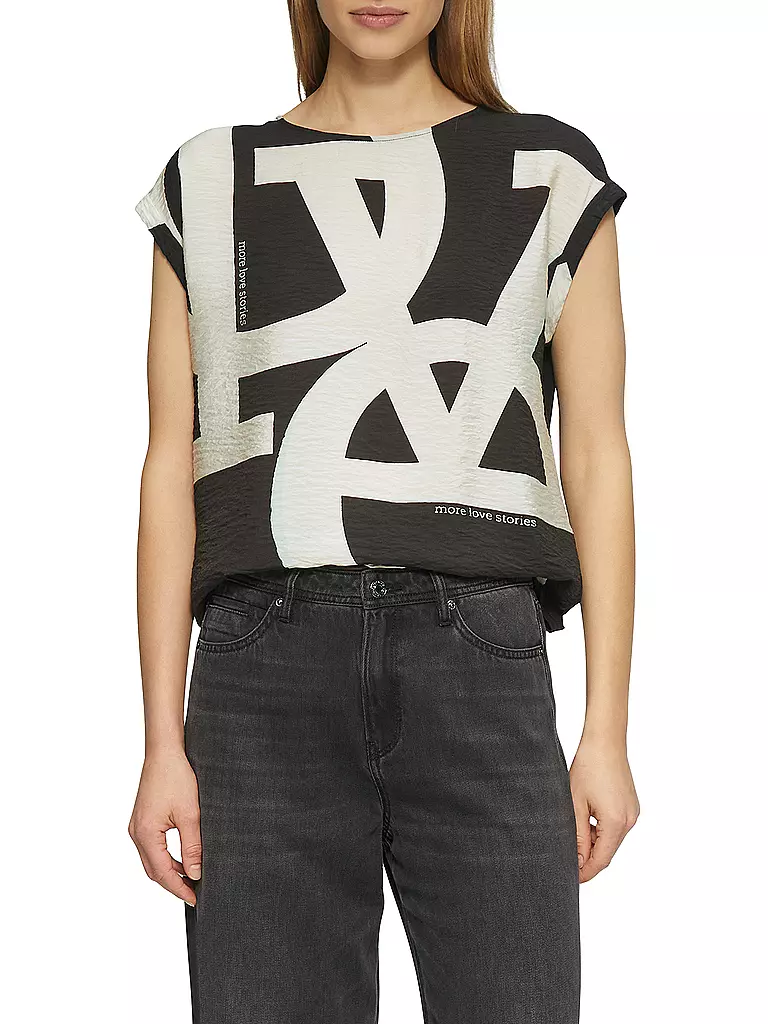 S.OLIVER | Blusenshirt | schwarz