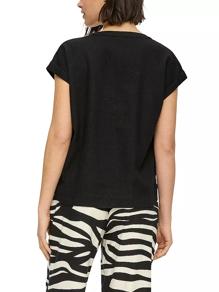S.OLIVER | Blusenshirt | schwarz
