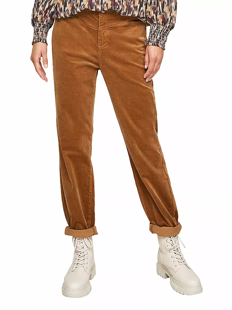 S.OLIVER | Cordhose Regular Fit | camel