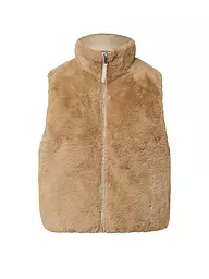 S.OLIVER | Gilet in Felloptik  | camel