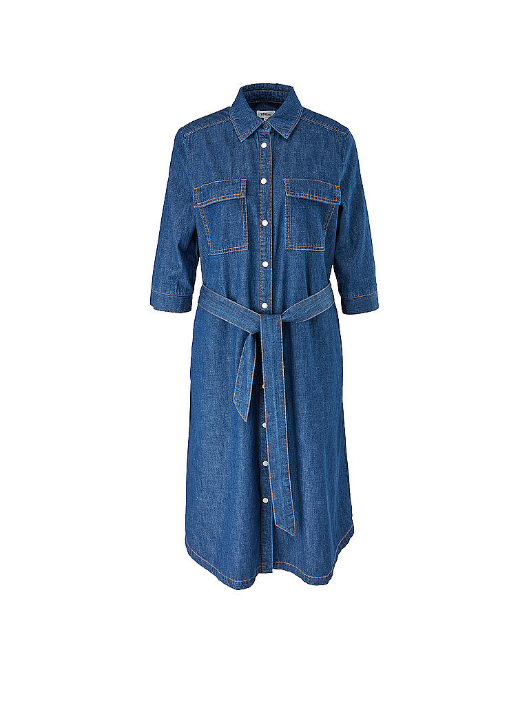 S.OLIVER | Hemdblusenkleid | blau