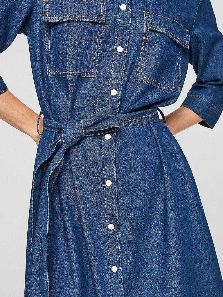 S.OLIVER | Hemdblusenkleid | blau