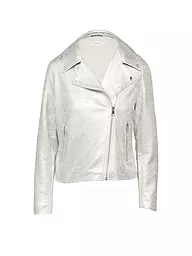 S.OLIVER | Jacke in Lederoptik | Silber