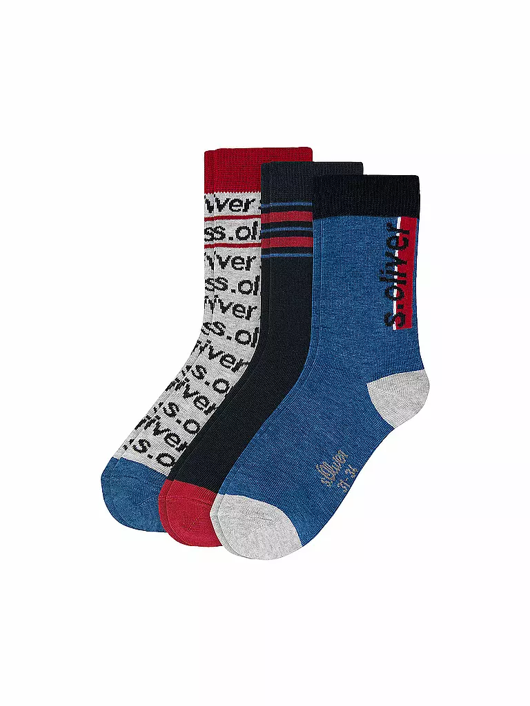 S.OLIVER | Jungen Socken Organic 3er Pkg blue | blau