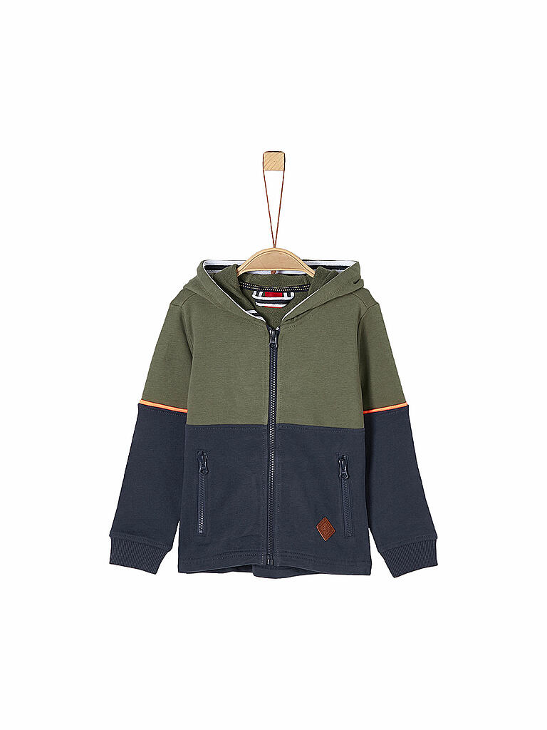 S.OLIVER Jungen Sweatjacke olive | 116 122 Sweatjacke s.Oliver