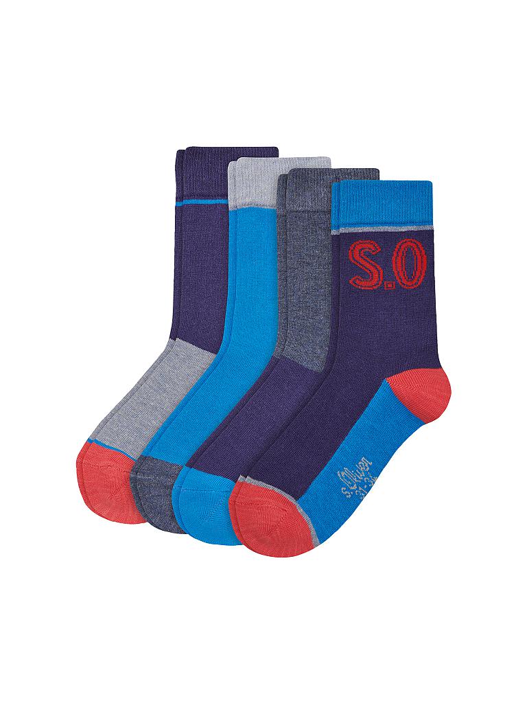 S.OLIVER | Kinder-Socken 4-er Pkg. | blau