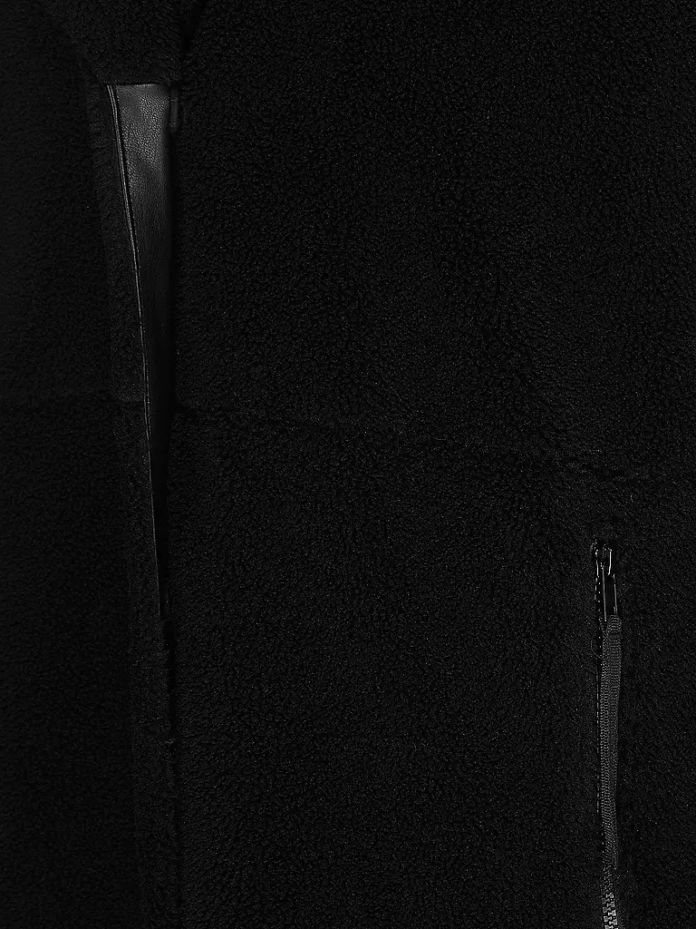 S.OLIVER | Mantel in Felloptik | schwarz