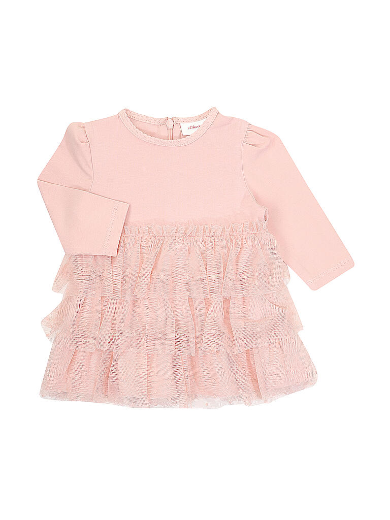 Mädchen Mit Schwarzen Haaren Und Weißem Kleid S.OLIVER Mädchen Kleid rosa