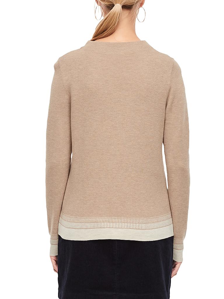 S.Oliver Pullover Donna Con Motivo Strutturato - Scollo Rotondo, Maniche Lunghe Raglan, Orlo Arrotolato, Vestibilità Normale