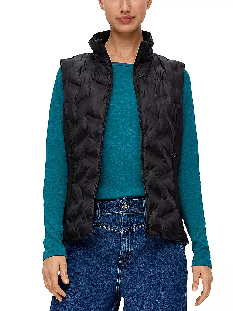 S.OLIVER | Steppgilet | schwarz