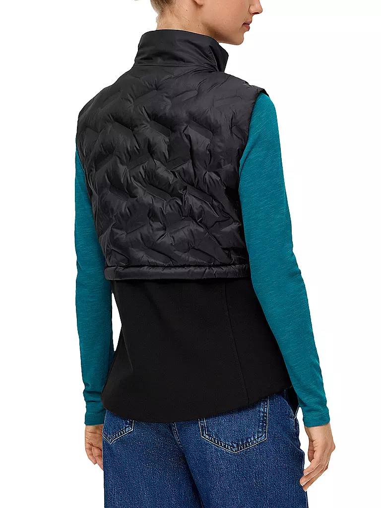 S.OLIVER | Steppgilet | schwarz