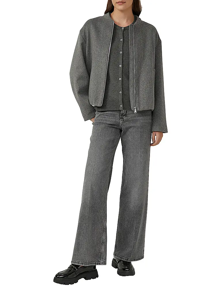 S.OLIVER | Strickjacke  | grau