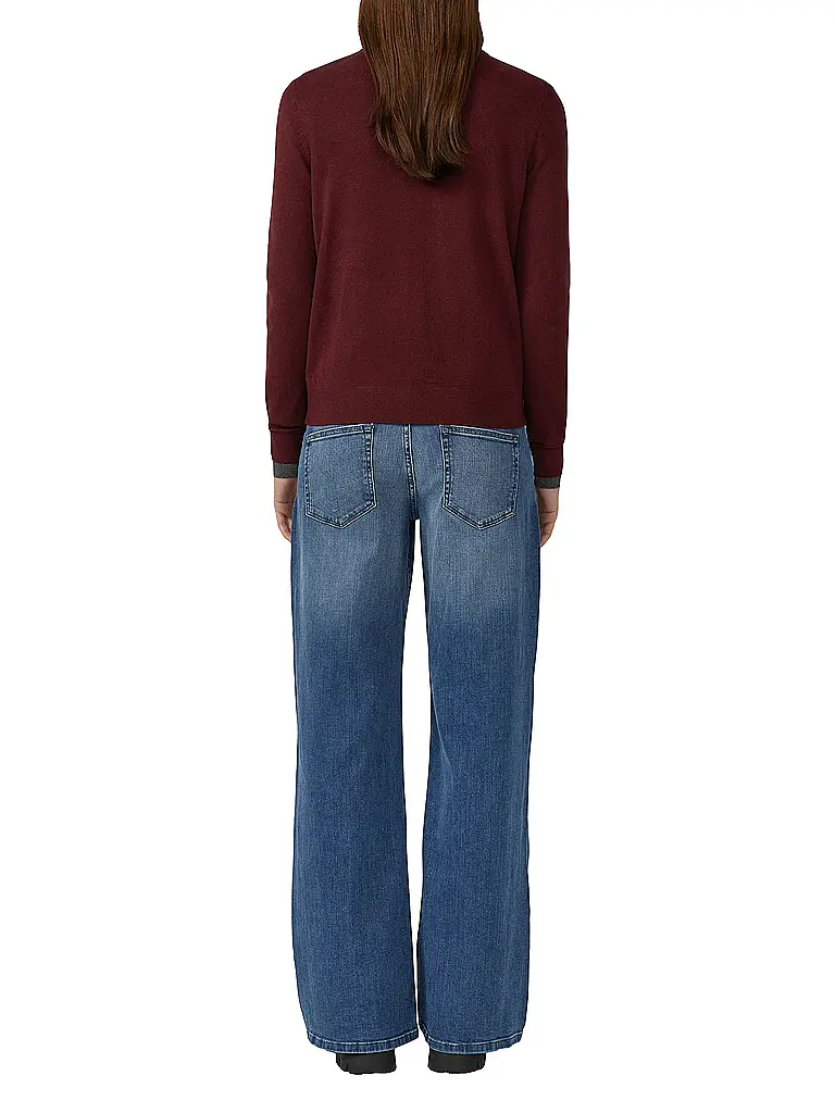 S.OLIVER | Strickjacke  | dunkelrot