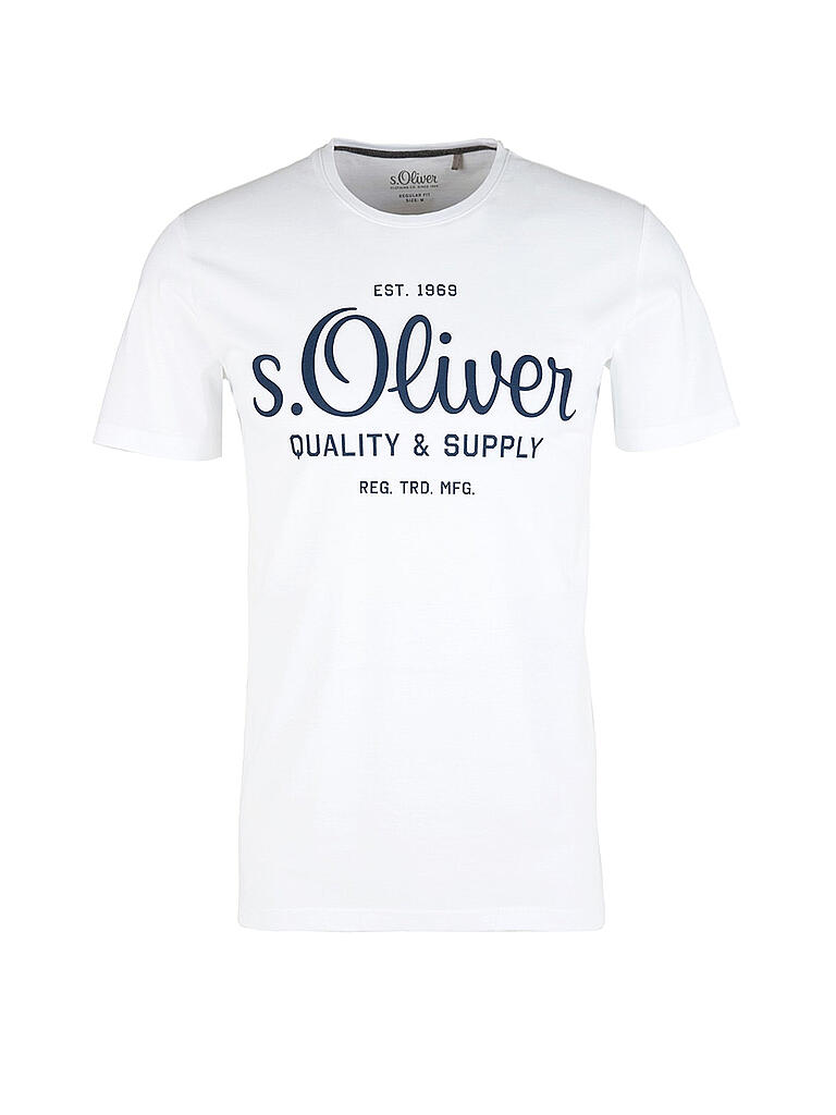S.OLIVER T Shirt Regular Fit weiß