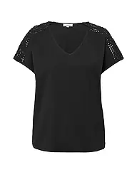 S.OLIVER | T-Shirt  | schwarz