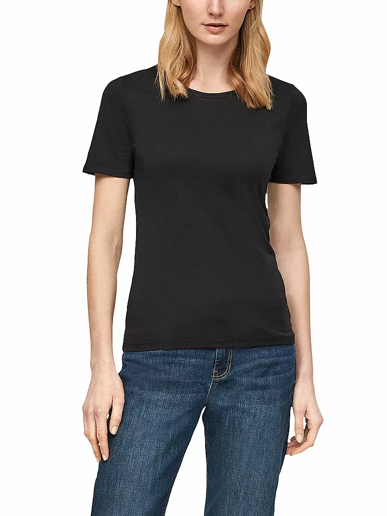 S.OLIVER T-Shirt schwarz