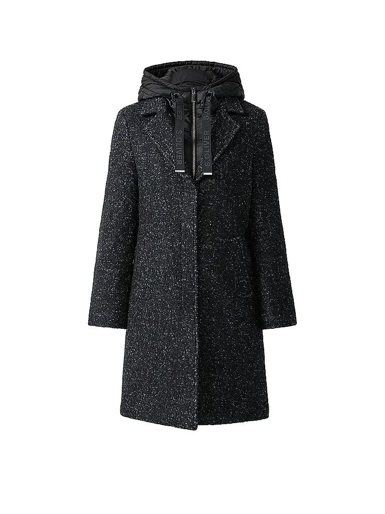 S.OLIVER | Wollmantel  | schwarz